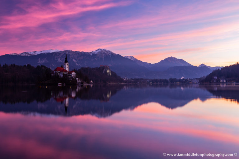 Lake Bled at sunrise