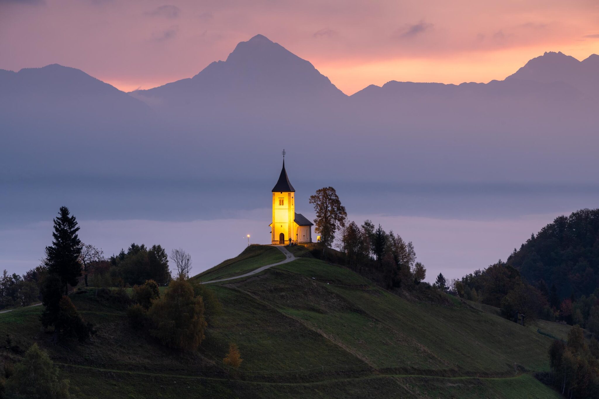 Jamnik Church, Slovenia.